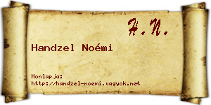 Handzel Noémi névjegykártya